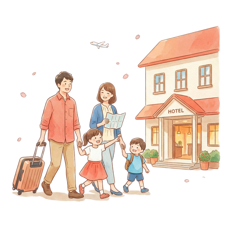 家族旅行イラスト