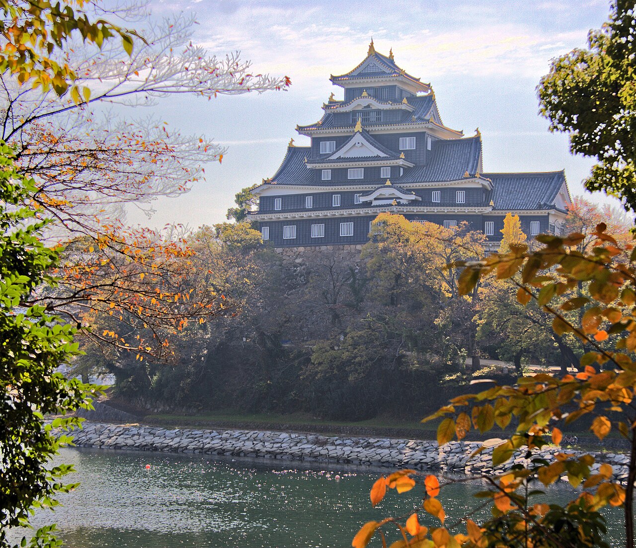 岡山城の風景