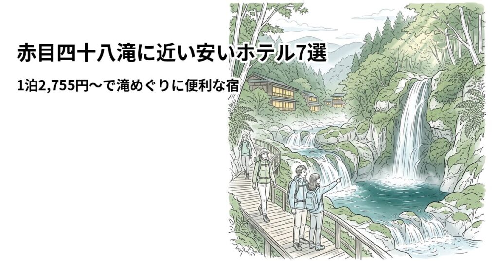 赤目四十八滝に近い安いホテル7選 周辺のホテル