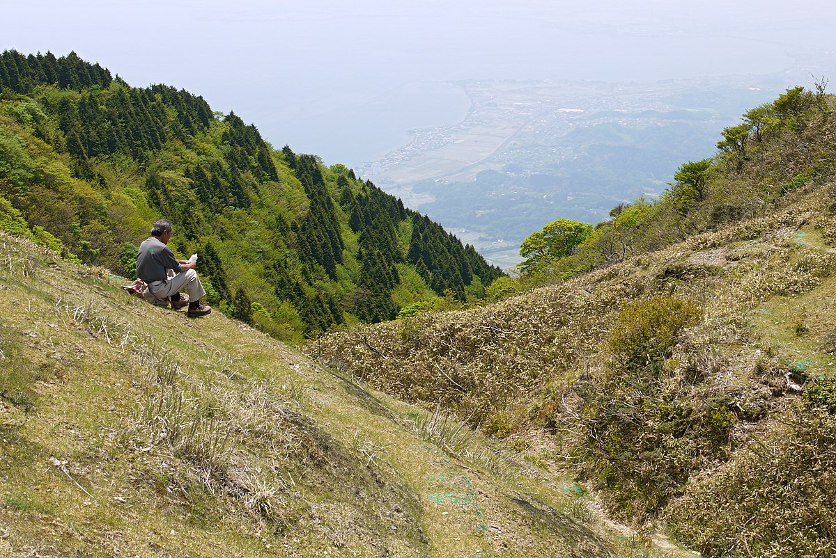 琵琶湖テラス周辺の山稜から琵琶湖を望む絶景