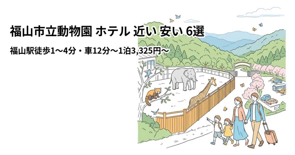 福山市立動物園 ホテル 近い 安い 6選のアイキャッチ画像