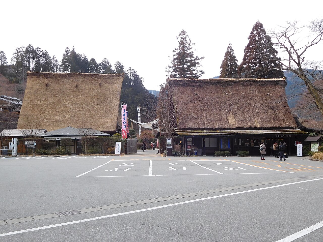 下呂温泉合掌村の合掌造り家屋