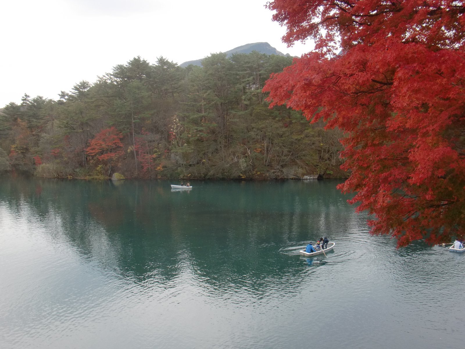 五色沼 毘沙門沼の紅葉