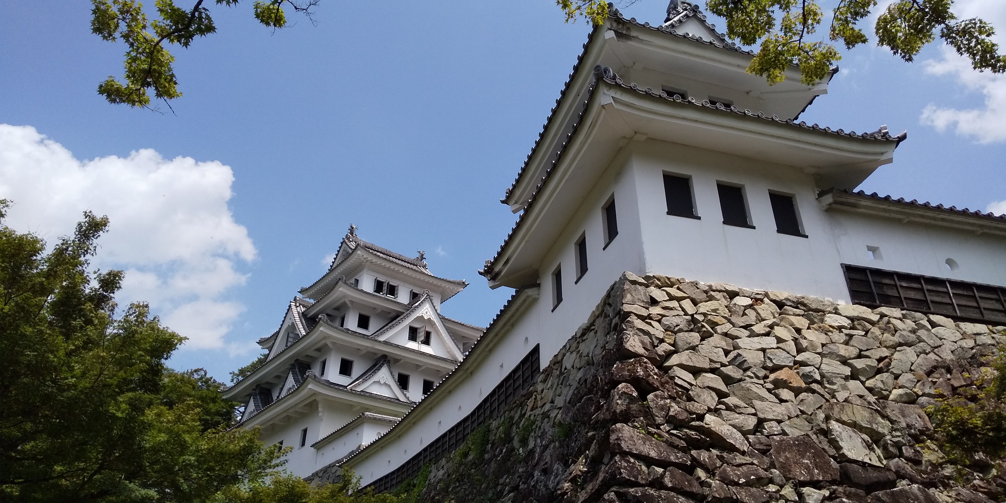 山頂から望む郡上八幡城の天守閣