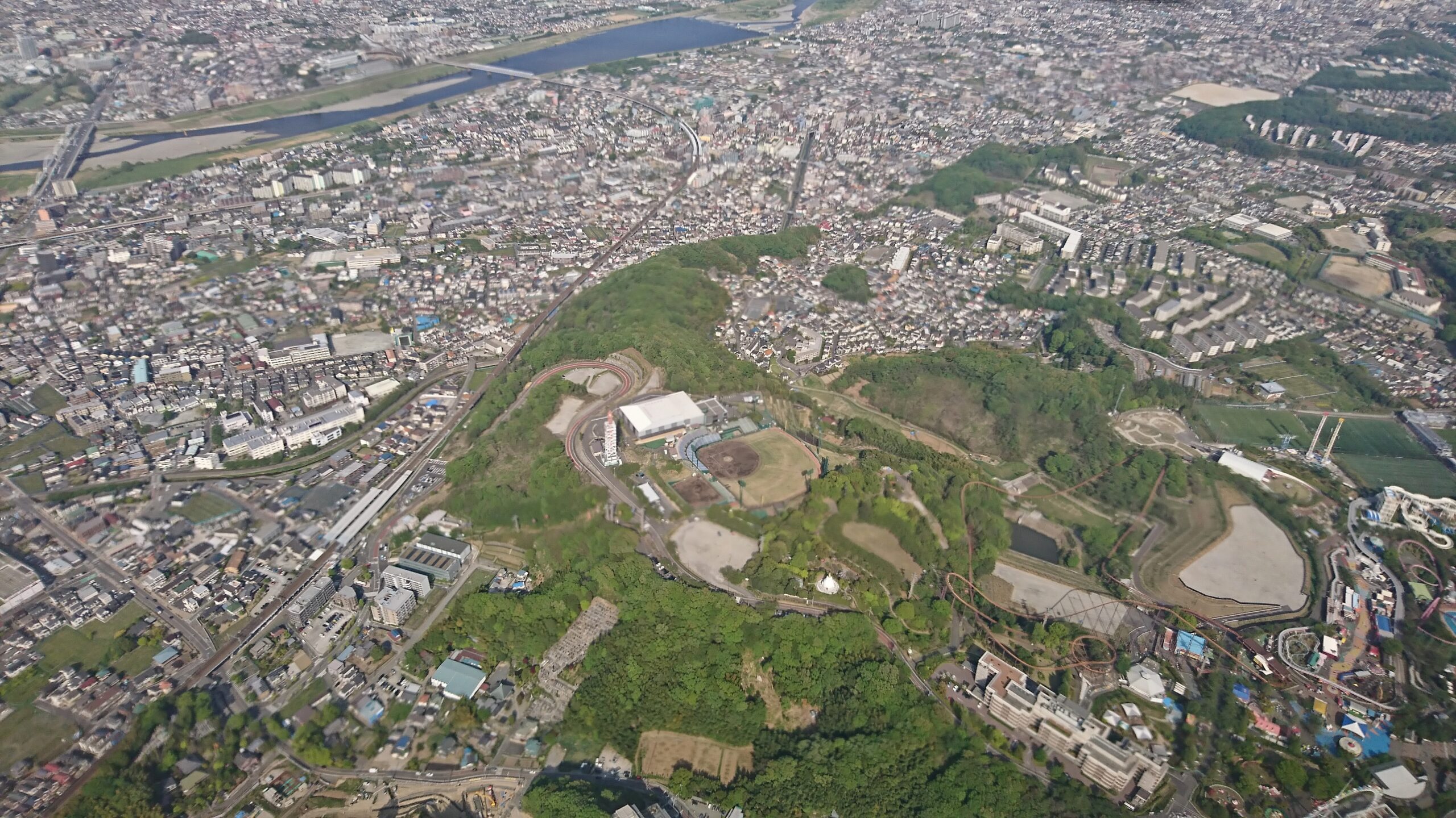 よみうりランド・HANA・BIYORI周辺の空撮