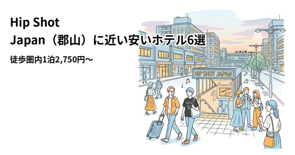 Hip Shot Japan（郡山）周辺の安いホテル