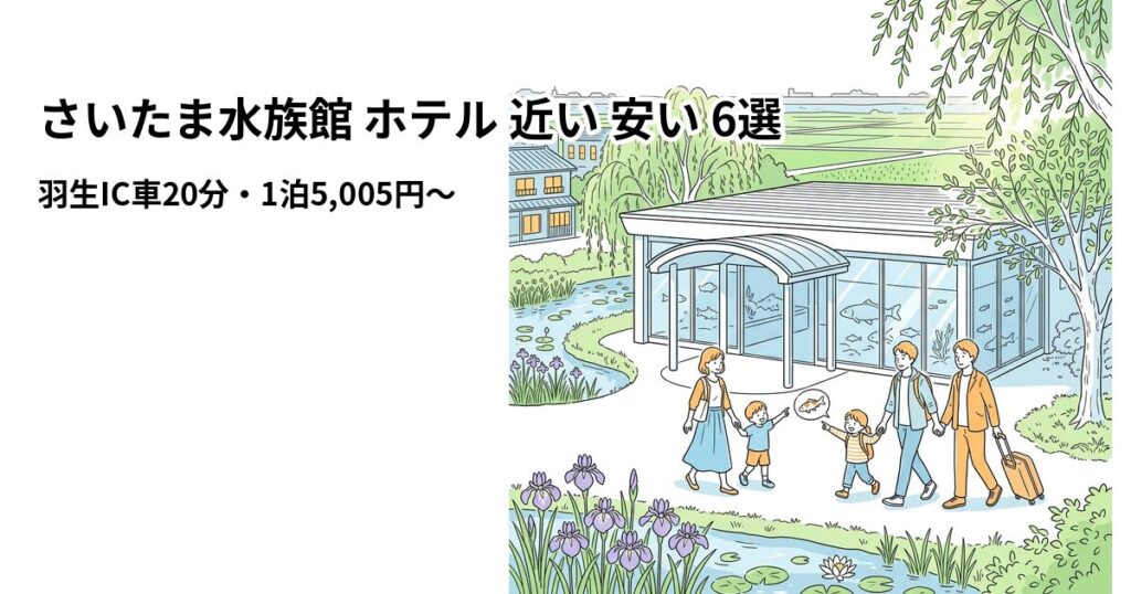 さいたま水族館 ホテル 近い 安い 6選のアイキャッチ画像