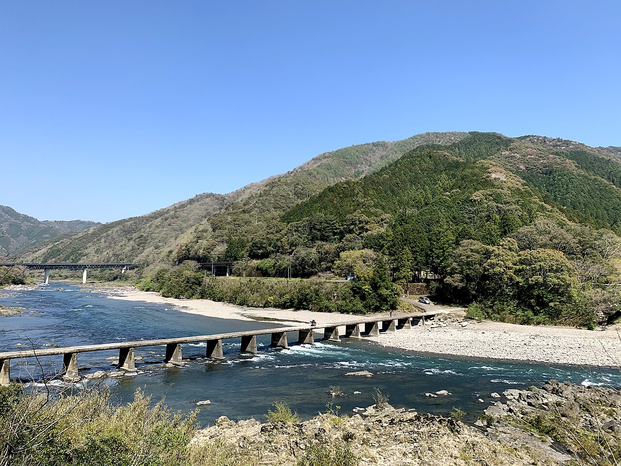 春の四万十川