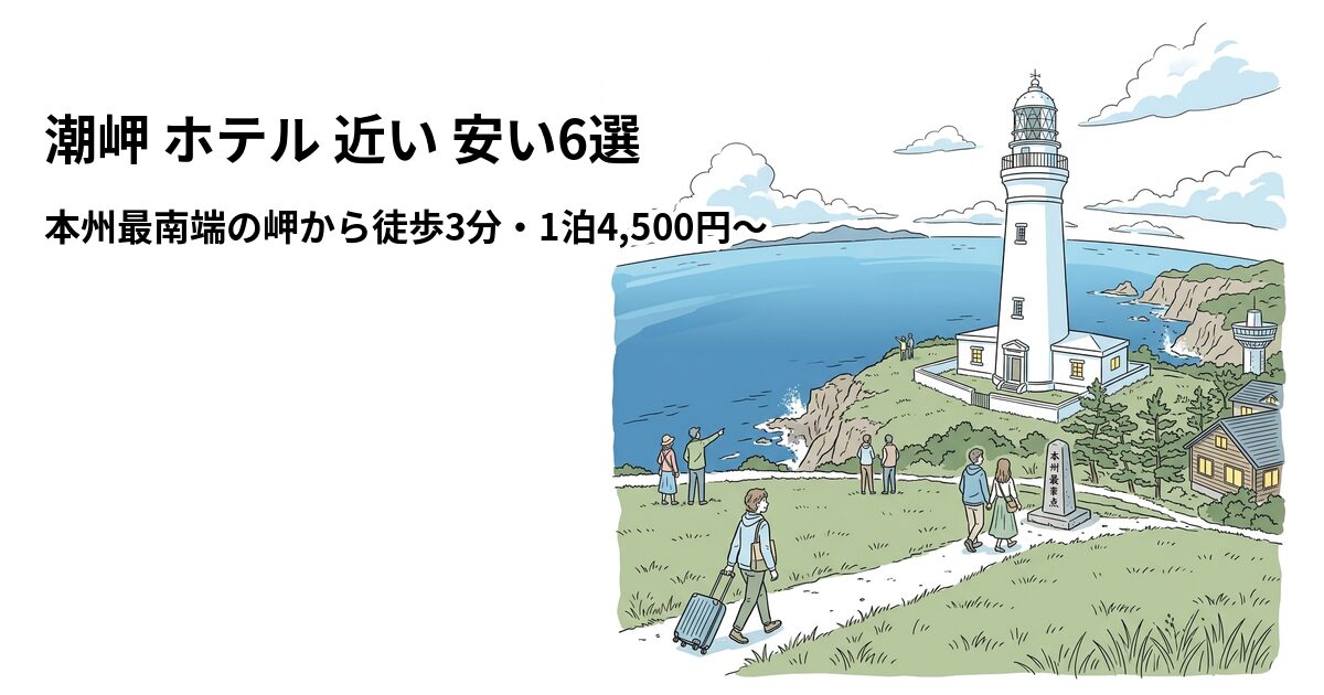 潮岬 ホテル 近い 安い6選のアイキャッチ画像