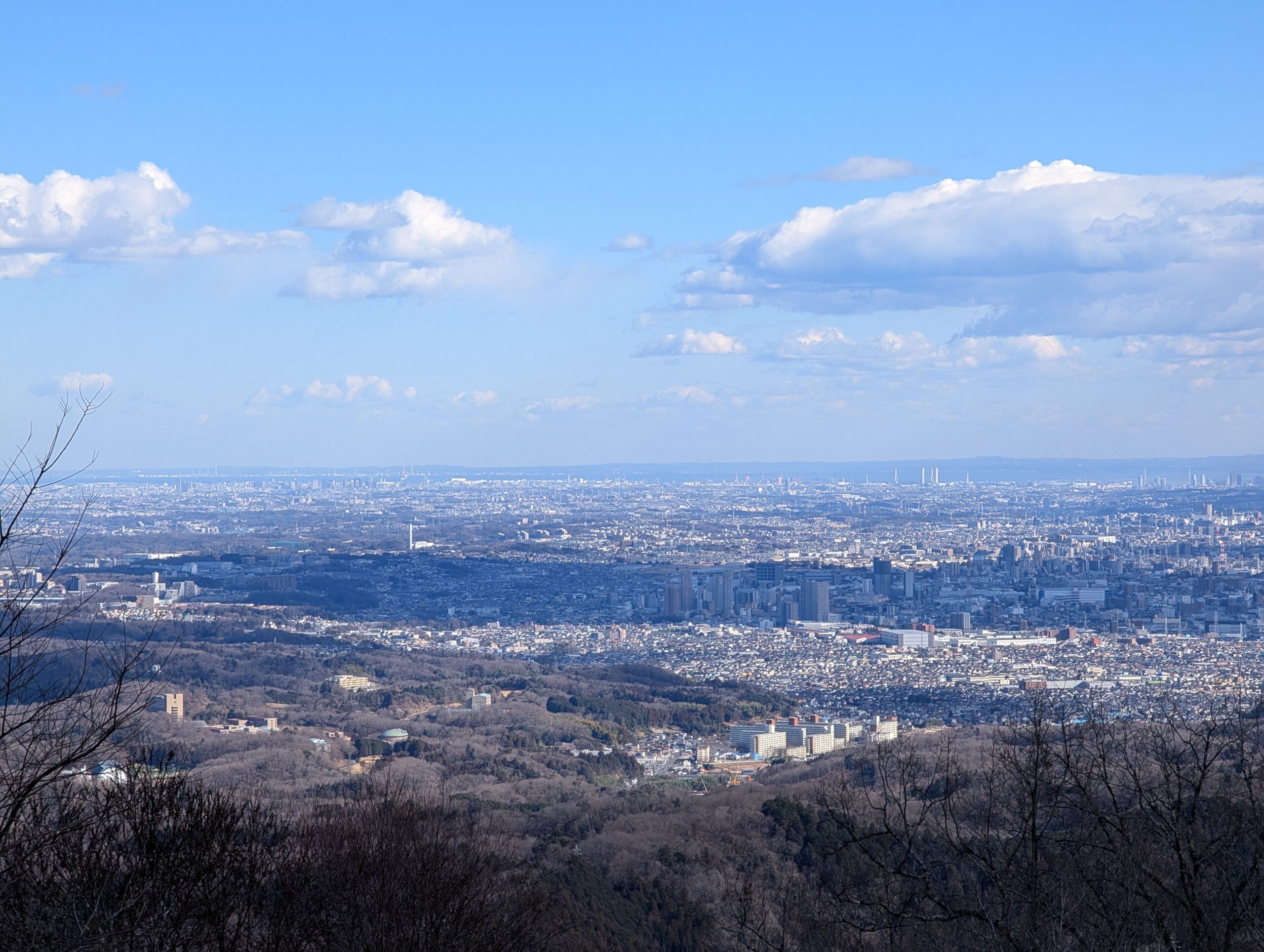 高尾山山頂からの東京の眺望