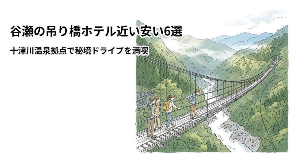 谷瀬の吊り橋ホテル近い安い6選のアイキャッチ画像