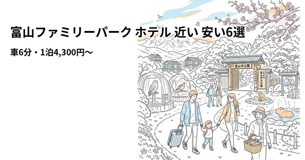 富山ファミリーパーク ホテル 近い 安い6選のアイキャッチ画像