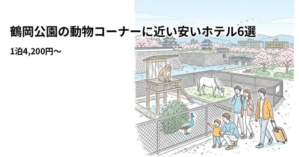 鶴岡公園の動物コーナーに近い安いホテル6選のアイキャッチ画像
