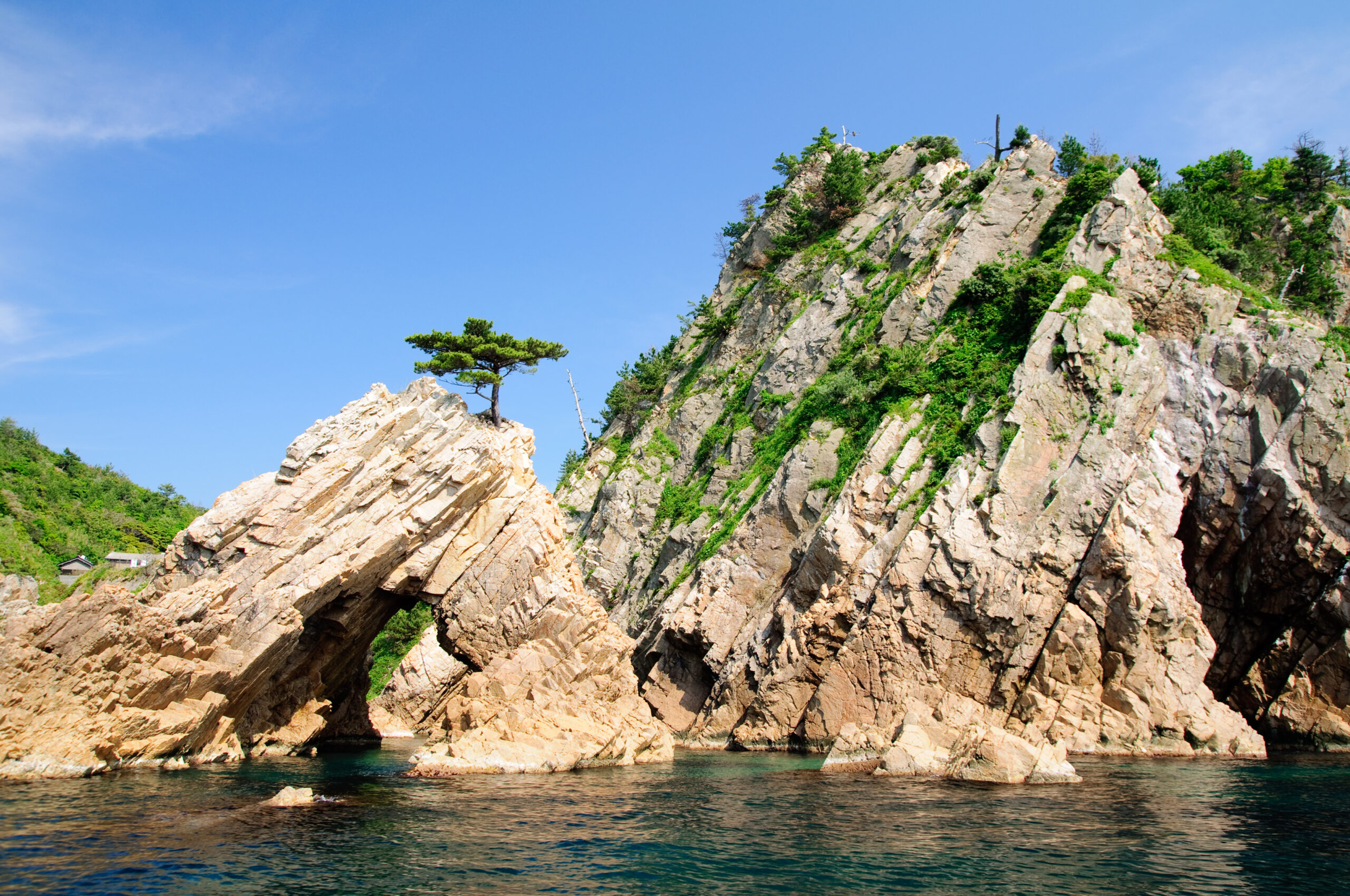 浦富海岸の千貫松島の眺望