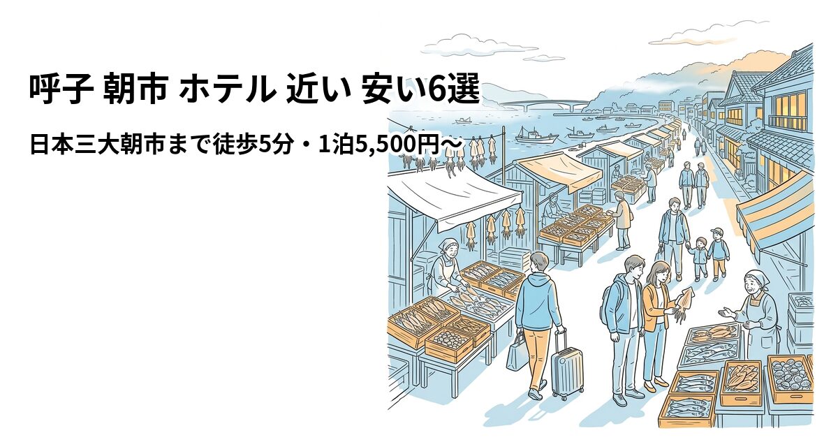 呼子 朝市 ホテル 近い 安い6選のアイキャッチ画像