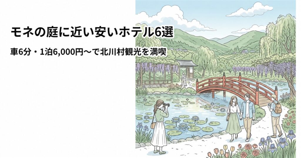モネの庭に近い安いホテル6選・車6分・1泊6,000円から