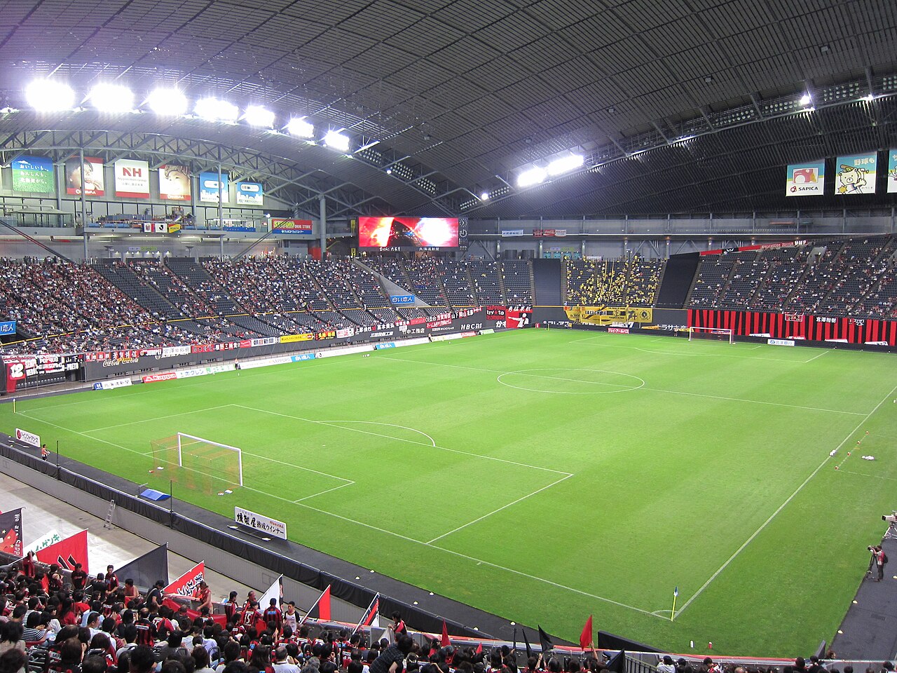 大和ハウス プレミストドーム（札幌ドーム）のサッカー開催時の内部